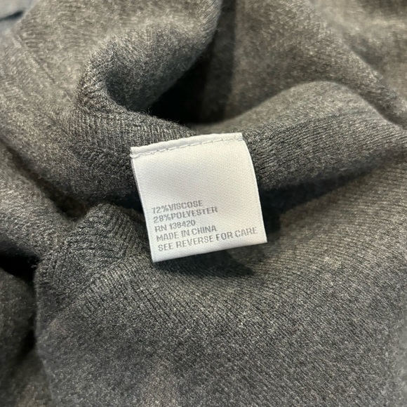 Per Se by Carlisle Sweater Cardigan Medium Gray Open Front - Picture 12 of 13